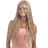 FreeTress Equal Premium Braided HD Lace Front Wig - NAT BOX BRAID 28" - 5X5 lace Parting